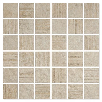 Mosaikkflis <strong>Kiev</strong>  Beige Matt-Sateng 32x32 (5x5) cm